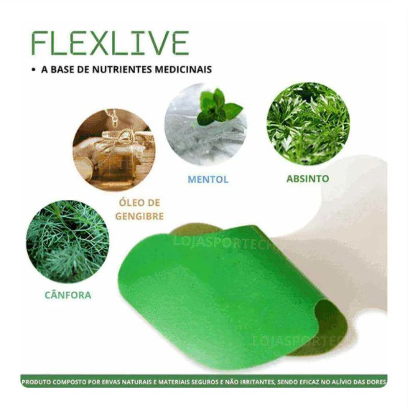 Adesivos de Recuperação Natural Flexlive Alivio de Longa Duração