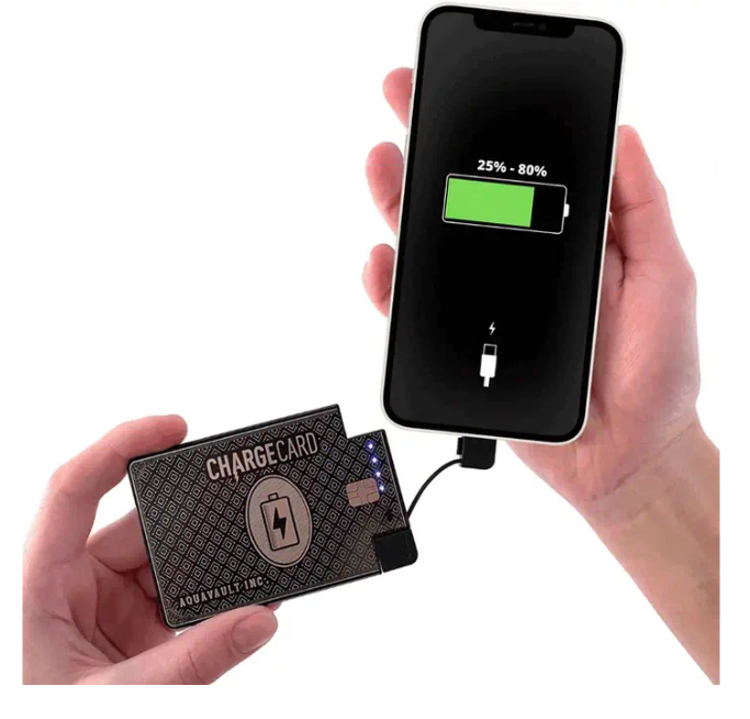 Carregador Portátil com Formato de um Cartão ChargeCard